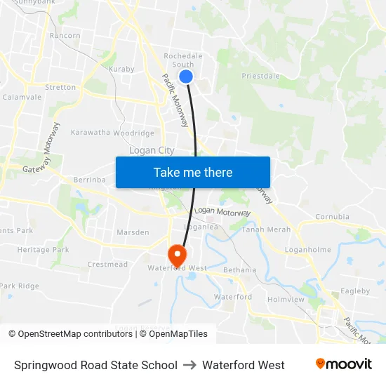 Springwood Road State School to Waterford West map
