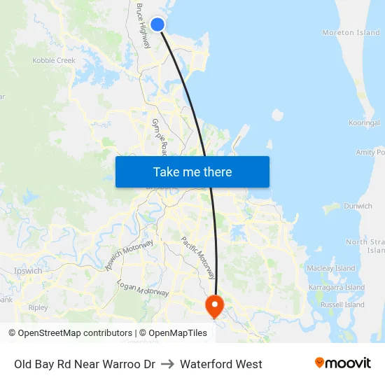 Old Bay Rd Near Warroo Dr to Waterford West map