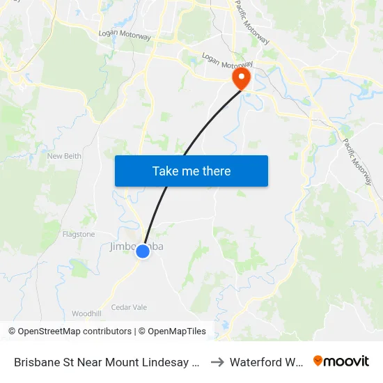 Brisbane St Near Mount Lindesay Hwy to Waterford West map