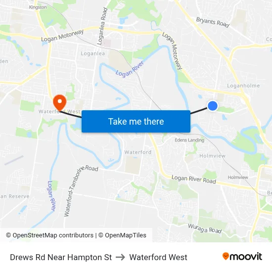 Drews Rd Near Hampton St to Waterford West map