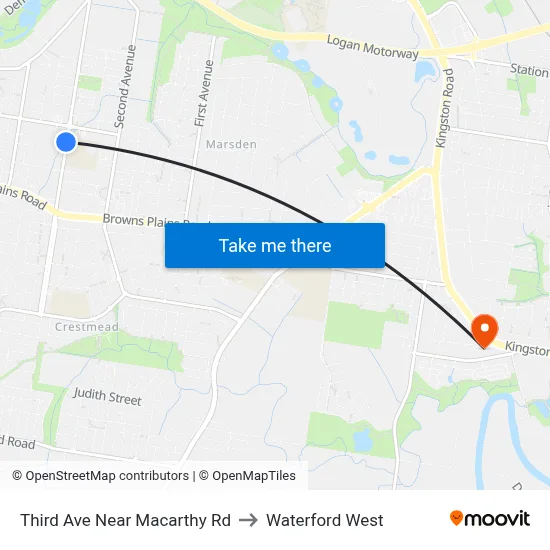 Third Ave Near Macarthy Rd to Waterford West map