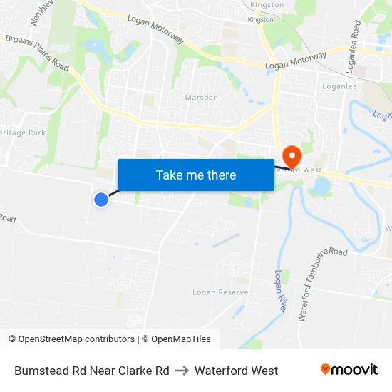 Bumstead Rd Near Clarke Rd to Waterford West map