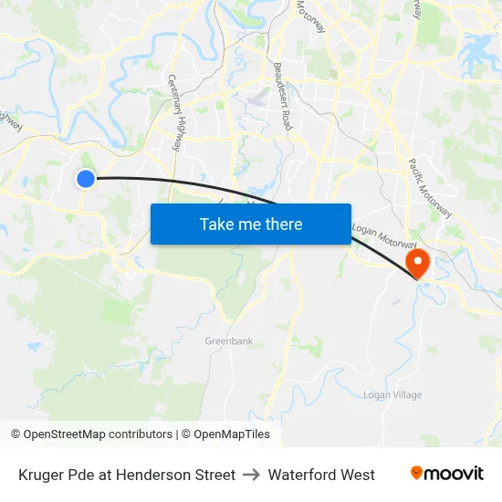 Kruger Pde at Henderson Street to Waterford West map