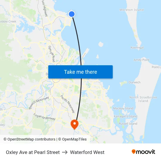 Oxley Ave at Pearl Street to Waterford West map