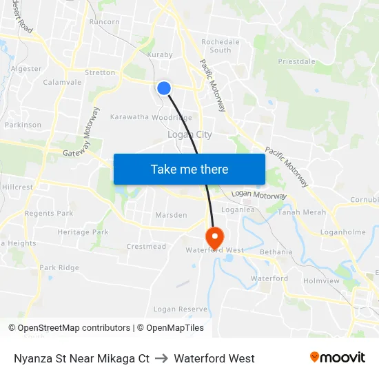 Nyanza St Near Mikaga Ct to Waterford West map