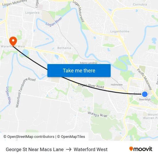 George St Near Macs Lane to Waterford West map