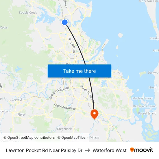 Lawnton Pocket Rd Near Paisley Dr to Waterford West map
