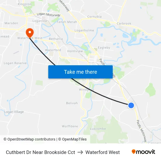 Cuthbert Dr Near Brookside Cct to Waterford West map
