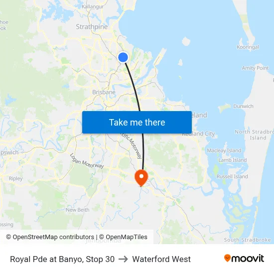 Royal Pde at Banyo, Stop 30 to Waterford West map