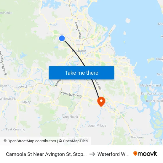 Camoola St Near Avington St, Stop 37 to Waterford West map
