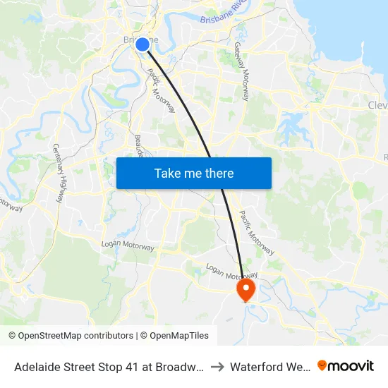 Adelaide Street Stop 41 at Broadway to Waterford West map