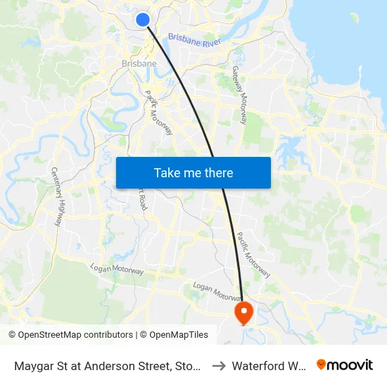 Maygar St at Anderson Street, Stop 21 to Waterford West map