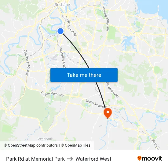 Park Rd at Memorial Park to Waterford West map