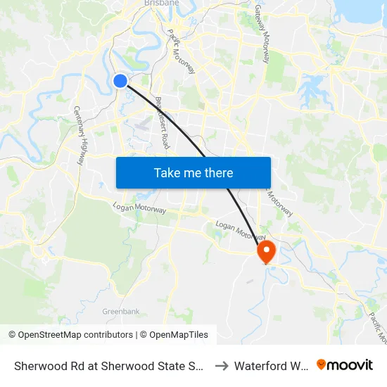 Sherwood Rd at Sherwood State School to Waterford West map