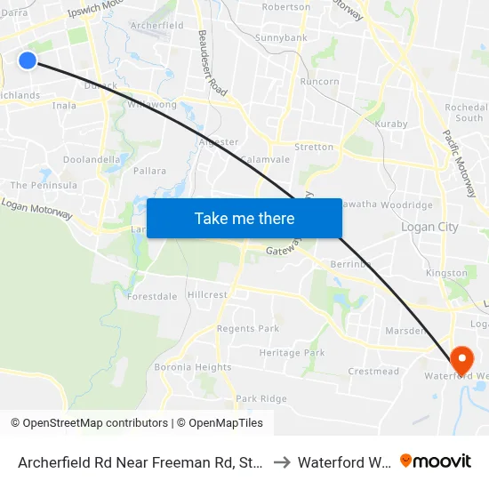 Archerfield Rd Near Freeman Rd, Stop 71 to Waterford West map