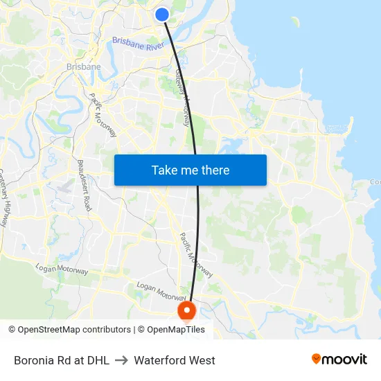 Boronia Rd at DHL to Waterford West map