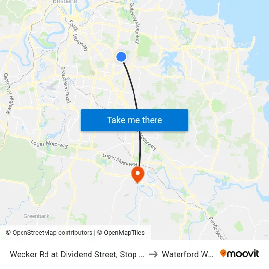 Wecker Rd at Dividend Street, Stop 64a to Waterford West map