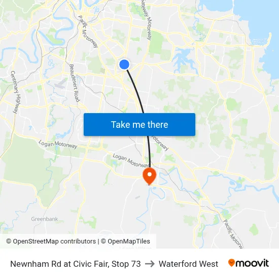 Newnham Rd at Civic Fair, Stop 73 to Waterford West map