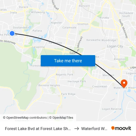 Forest Lake Bvd at Forest Lake Shops to Waterford West map