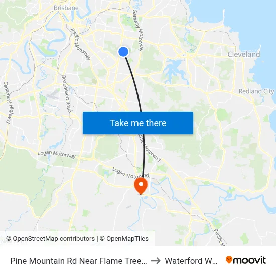 Pine Mountain Rd Near Flame Tree Cr to Waterford West map