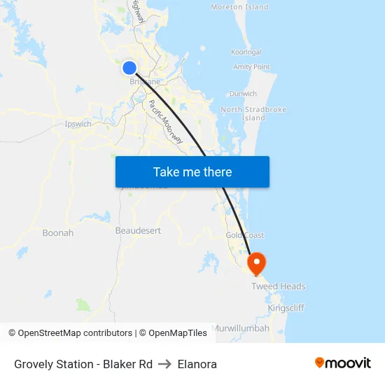 Grovely Station - Blaker Rd to Elanora map