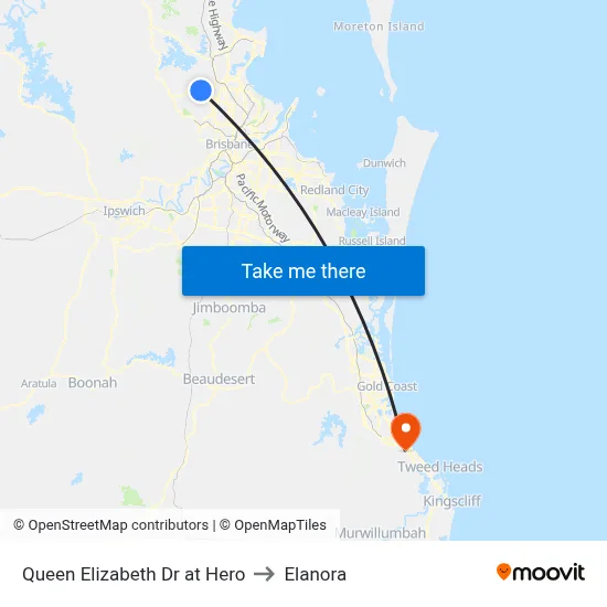 Queen Elizabeth Dr at Hero to Elanora map