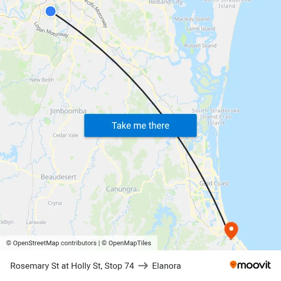Rosemary St at Holly St, Stop 74 to Elanora map