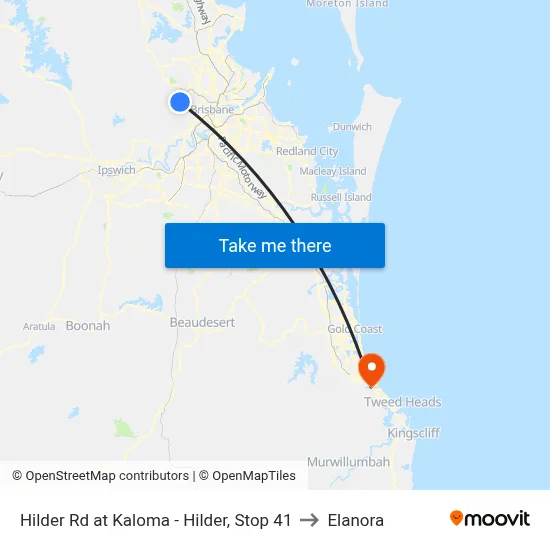 Hilder Rd at Kaloma - Hilder, Stop 41 to Elanora map