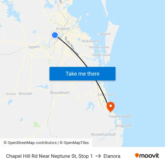 Chapel Hill Rd Near Neptune St, Stop 1 to Elanora map