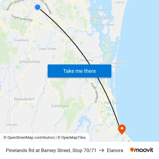 Pinelands Rd at Barney Street, Stop 70/71 to Elanora map