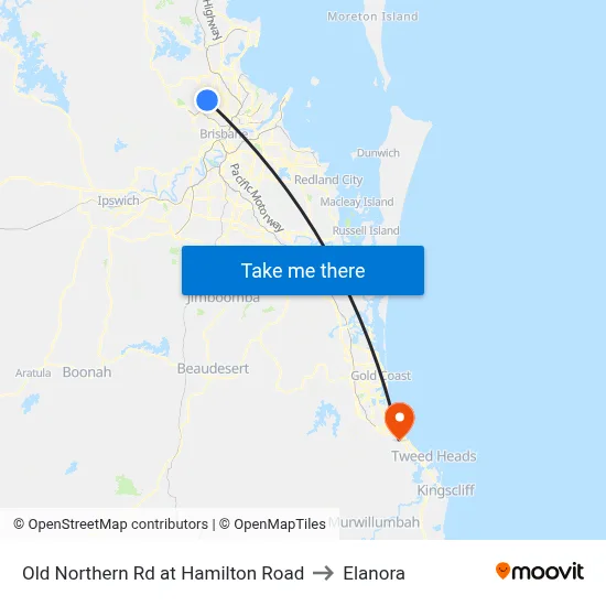 Old Northern Rd at Hamilton Road to Elanora map