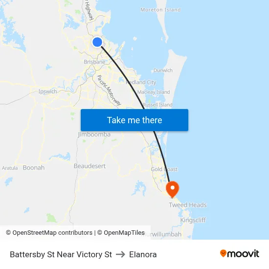 Battersby St Near Victory St to Elanora map