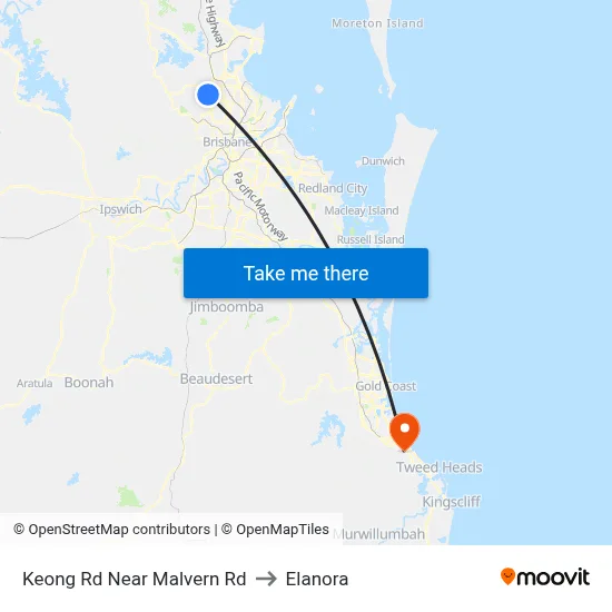 Keong Rd Near Malvern Rd to Elanora map