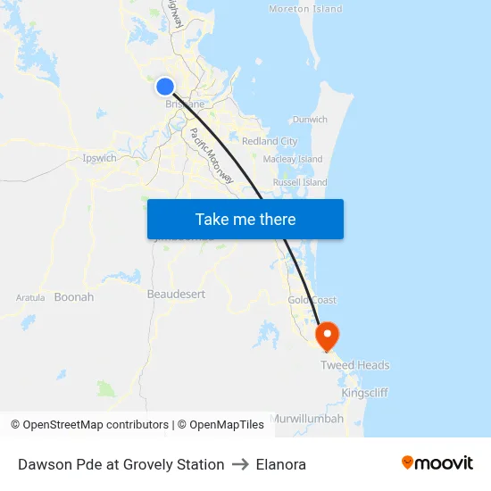 Dawson Pde at Grovely Station to Elanora map