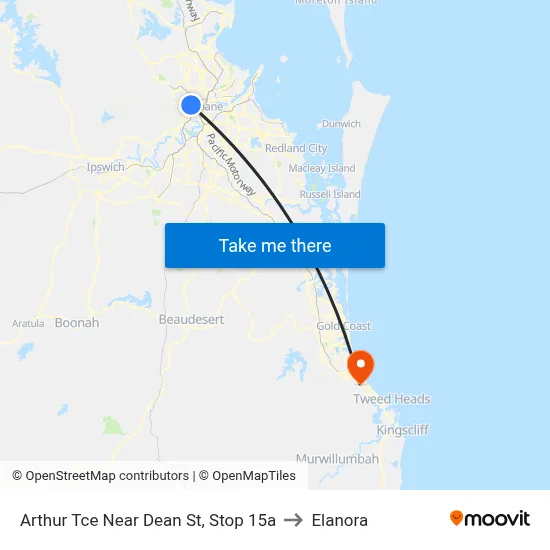 Arthur Tce Near Dean St, Stop 15a to Elanora map