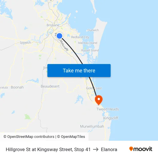 Hillgrove St at Kingsway Street, Stop 41 to Elanora map