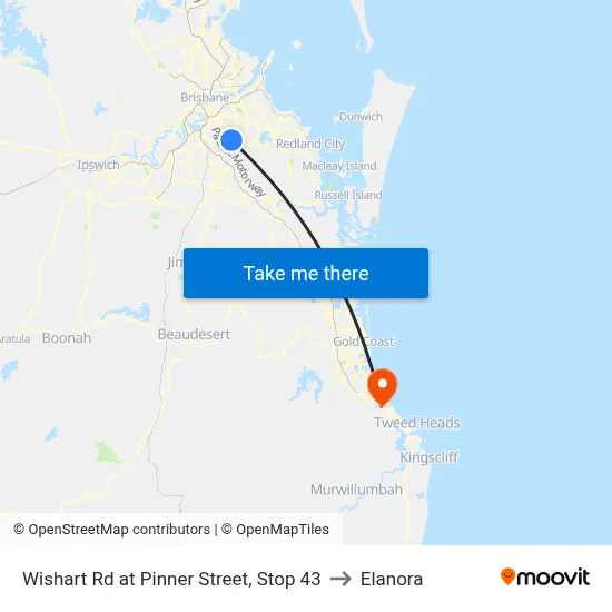 Wishart Rd at Pinner Street, Stop 43 to Elanora map