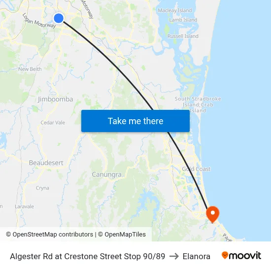 Algester Rd at Crestone Street Stop 90/89 to Elanora map