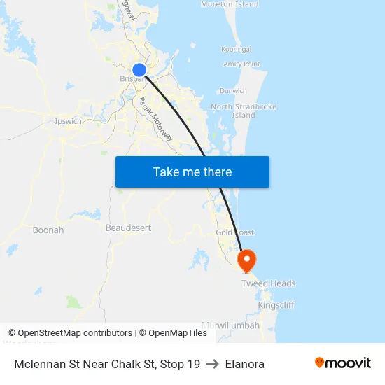 Mclennan St Near Chalk St, Stop 19 to Elanora map