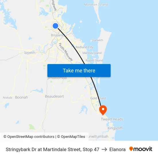 Stringybark Dr at Martindale Street, Stop 47 to Elanora map