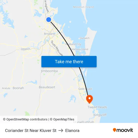 Coriander St Near Kluver St to Elanora map