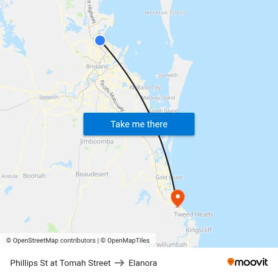 Phillips St at Tomah Street to Elanora map