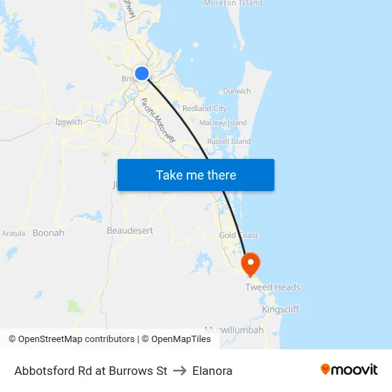 Abbotsford Rd at Burrows St to Elanora map