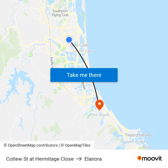 Cotlew St at Hermitage Close to Elanora map