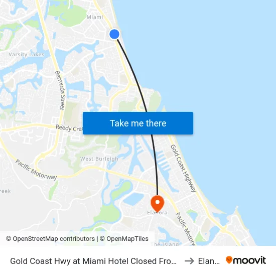 Gold Coast Hwy at Miami Hotel Closed From 21-04-26 to Elanora map