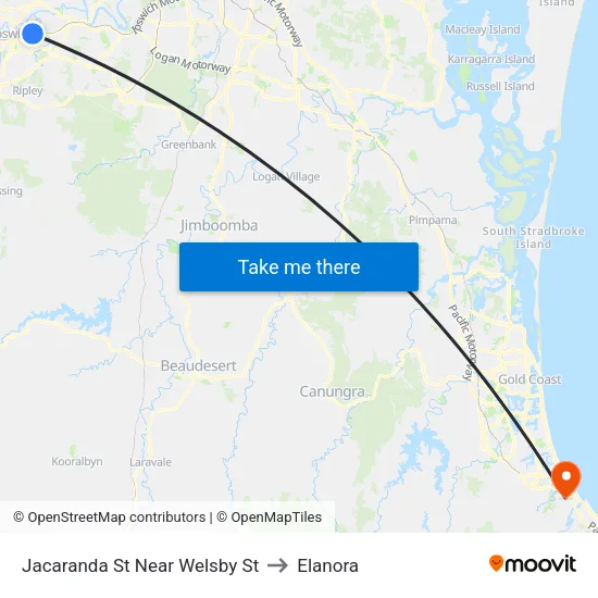 Jacaranda St Near Welsby St to Elanora map