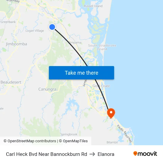 Carl Heck Bvd Near Bannockburn Rd to Elanora map