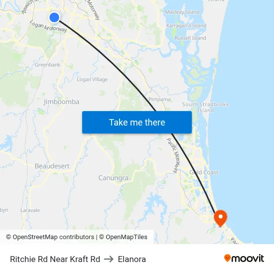 Ritchie Rd Near Kraft Rd to Elanora map