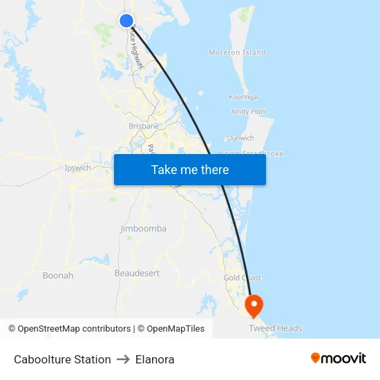 Caboolture Station to Elanora map
