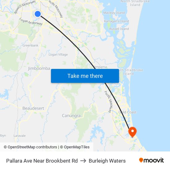 Pallara Ave Near Brookbent Rd to Burleigh Waters map